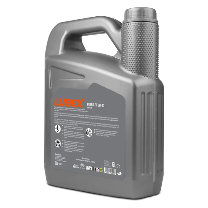 Lubex Primus EC 5W40 5 Lt Tam Sentetik Motor Yağı - Görsel 2