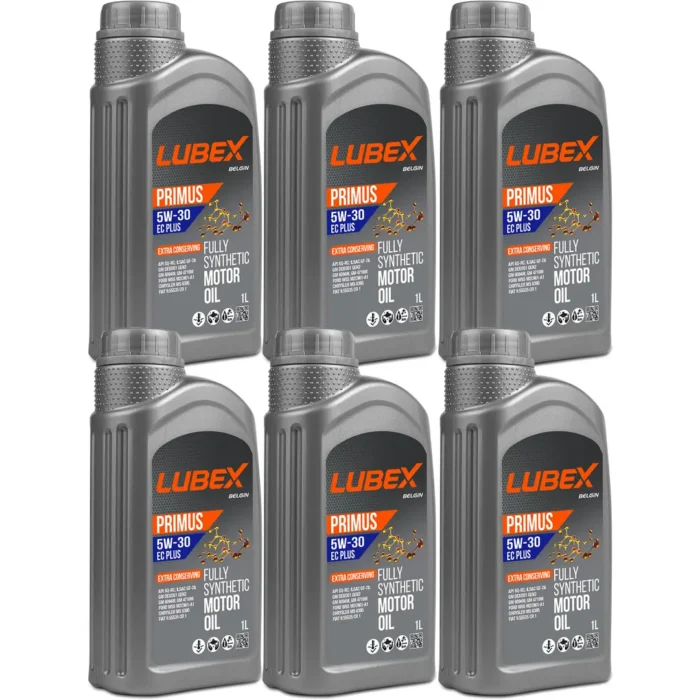 Lubex Primus EC Plus 5W30 1 Lt Tam Sentetik Motor Yağı (6 Adet) - Görsel 1
