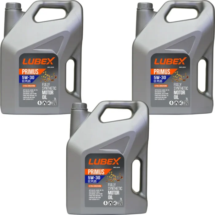 Lubex Primus EC Plus 5W30 7 Lt Tam Sentetik Motor Yağı (3 Adet) - Görsel 1