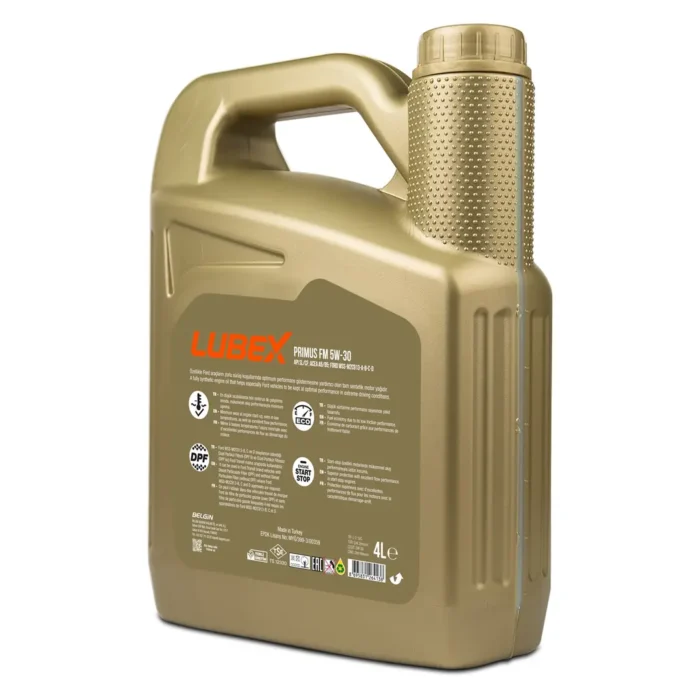 Lubex Primus FM 5W30 4 Lt Tam Sentetik Motor Yağı - Görsel 2