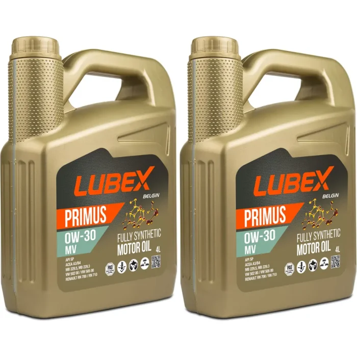 lubex-primus-mv-0w30-4lt-2-adet Lubex Primus MV 0W30 4 Lt Tam Sentetik Motor Yağı (2 Adet) - Görsel 1