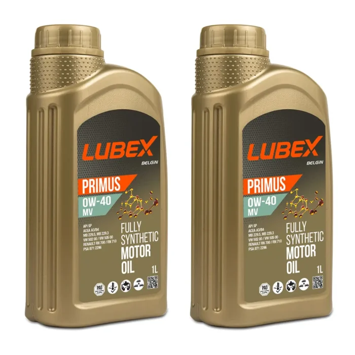 lubex-primus-mv-0w40-1lt-2-adet Lubex Primus MV 0W40 1 Lt Tam Sentetik Motor Yağı (2 Adet) - Görsel 1