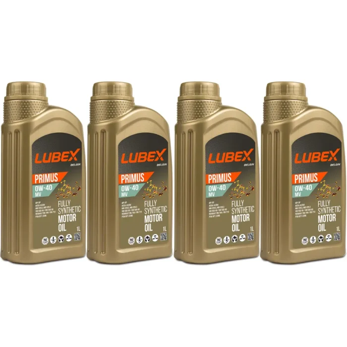 Lubex Primus MV 0W40 1 Lt Tam Sentetik Motor Yağı (4 Adet) - Görsel 1