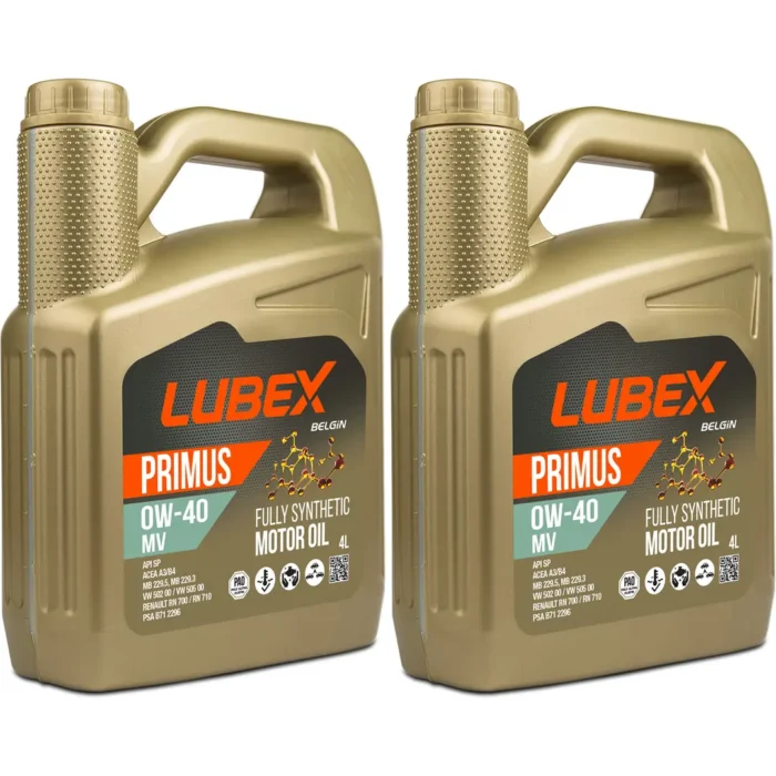 lubex-primus-mv-0w40-4lt-2-adet Lubex Primus MV 0W40 4 Lt Tam Sentetik Motor Yağı (2 Adet) - Görsel 1