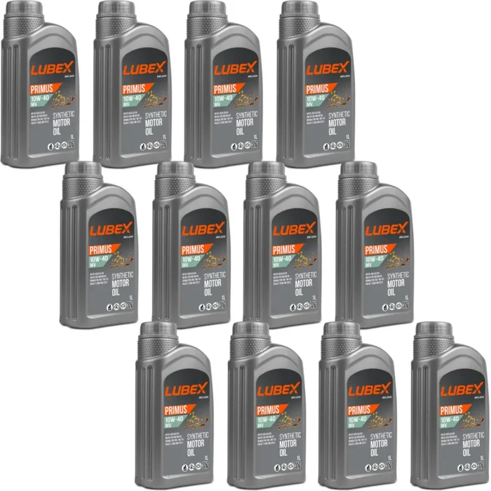 Lubex Primus MV 10W40 1 Lt Sentetik Motor Yağı (12 Adet) - Görsel 1