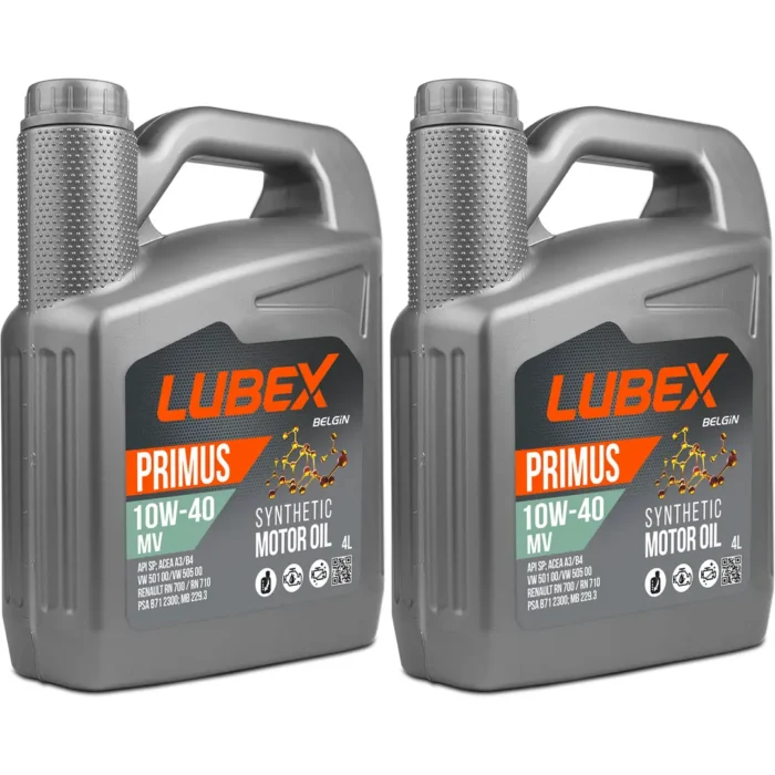 Lubex Primus MV 10W40 4 Lt Sentetik Motor Yağı (2 Adet) - Görsel 1
