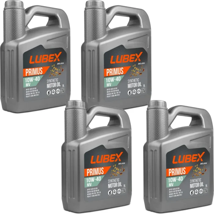 Lubex Primus MV 10W40 5 Lt Sentetik Motor Yağı (4 Adet) - Görsel 1