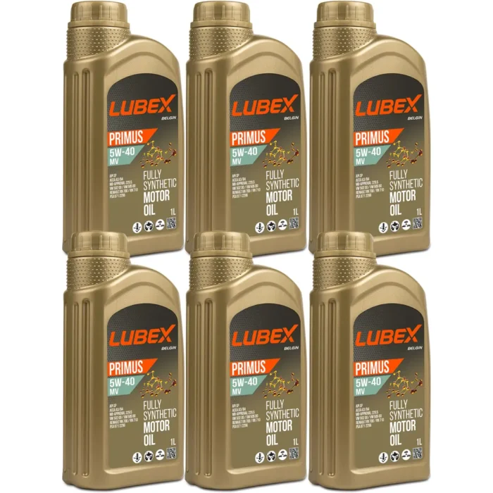 Lubex Primus MV 5W40 1 Lt Tam Sentetik Motor Yağı (6 Adet) - Görsel 1