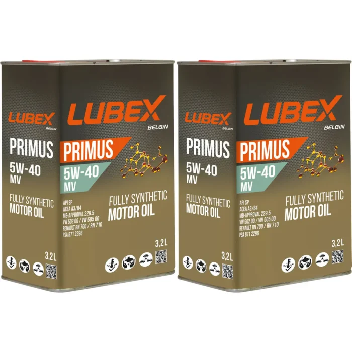Lubex Primus MV 5W40 3.2 Lt Tam Sentetik Motor Yağı (2 Adet) - Görsel 1
