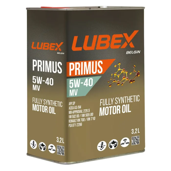 Lubex Primus MV 5W40 3.2 Lt Tam Sentetik Motor Yağı - Görsel 1
