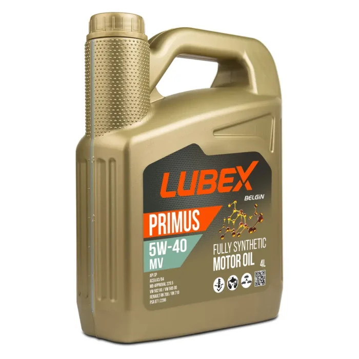 Lubex Primus MV 5W40 4 Lt Tam Sentetik Motor Yağı - Görsel 1