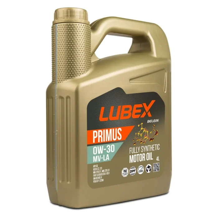 Lubex Primus MV-LA 0W30 4 Lt Tam Sentetik Motor Yağı - Görsel 1