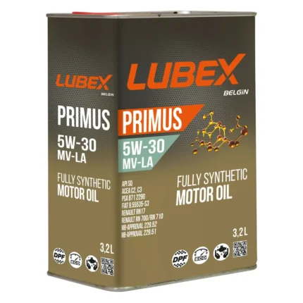 Lubex Primus MV-LA 5W30 3,2 Lt Tam Sentetik Motor Yağı