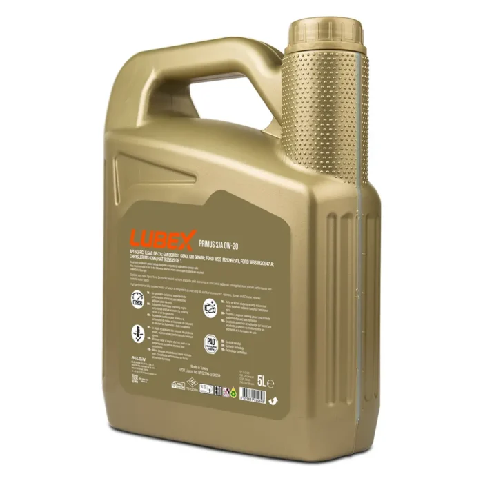 Lubex Primus SJA 0W20 5 Lt Tam Sentetik Motor Yağı - Görsel 2