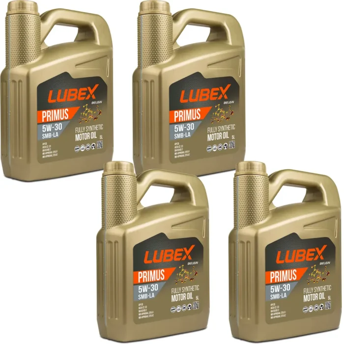 lubex-primus-smb-la-5w30-5lt-4-adet Lubex Primus SMB-LA 5W30 5 Lt Tam Sentetik Motor Yağı (4 Adet) - Görsel 1
