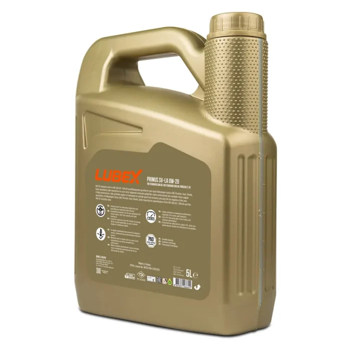 Lubex Primus SV-LA 0W20 4 Lt Tam Sentetik Motor Yağı - Görsel 2