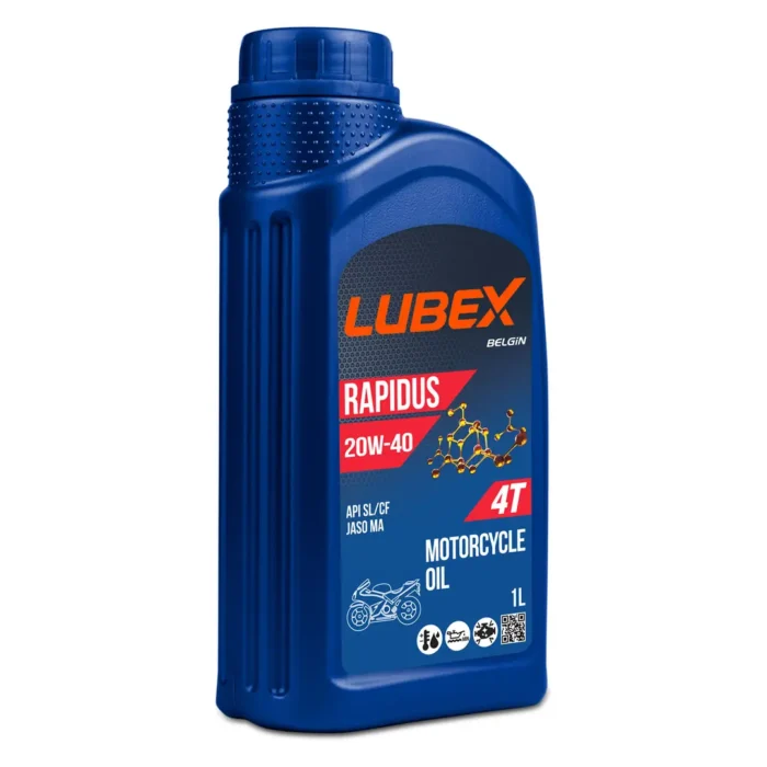 Lubex Rapidus 4T 20W40 4 Zamanlı Motosiklet Yağı 1 Litre - Görsel 1