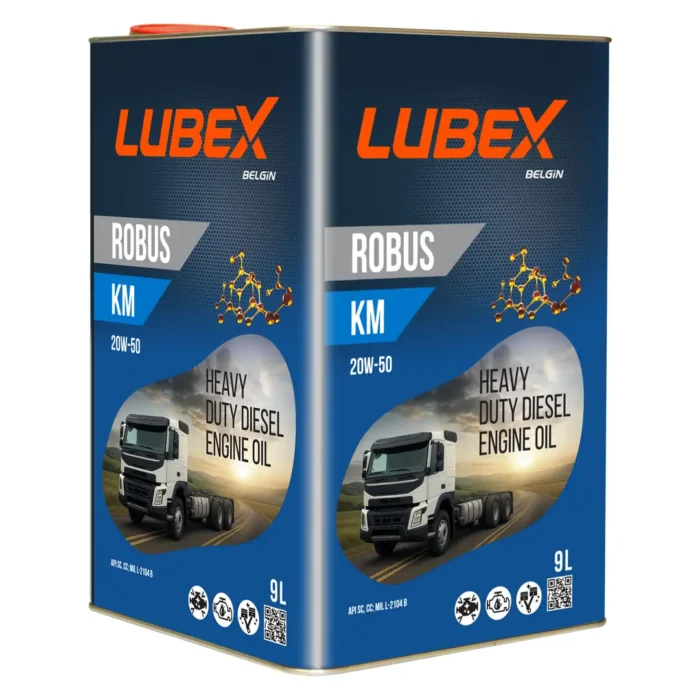 lubex-robus-km-20w50-9lt Lubex Robus KM 20W50 9 Lt Mineral Motor Yağı - Görsel 1