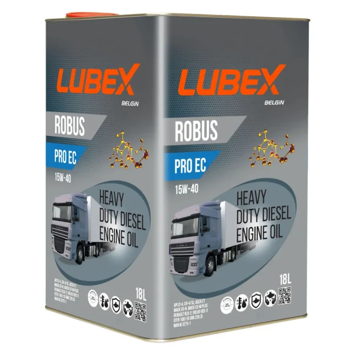 lubex-robus-pro-ec-15w40-18lt Lubex Robus Pro EC 15W40 18 Lt Motor Yağı - Görsel 1