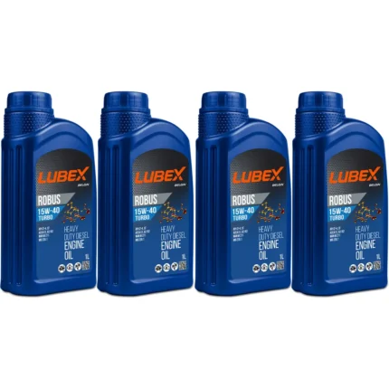 Lubex Robus Turbo 15W40 1 Lt Mineral Motor Yağı (4 Adet)