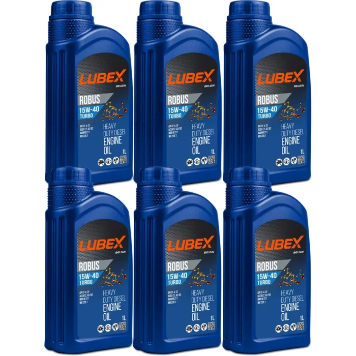 Lubex Robus Turbo 15W40 1 Lt Mineral Motor Yağı (6 Adet) - Görsel 1