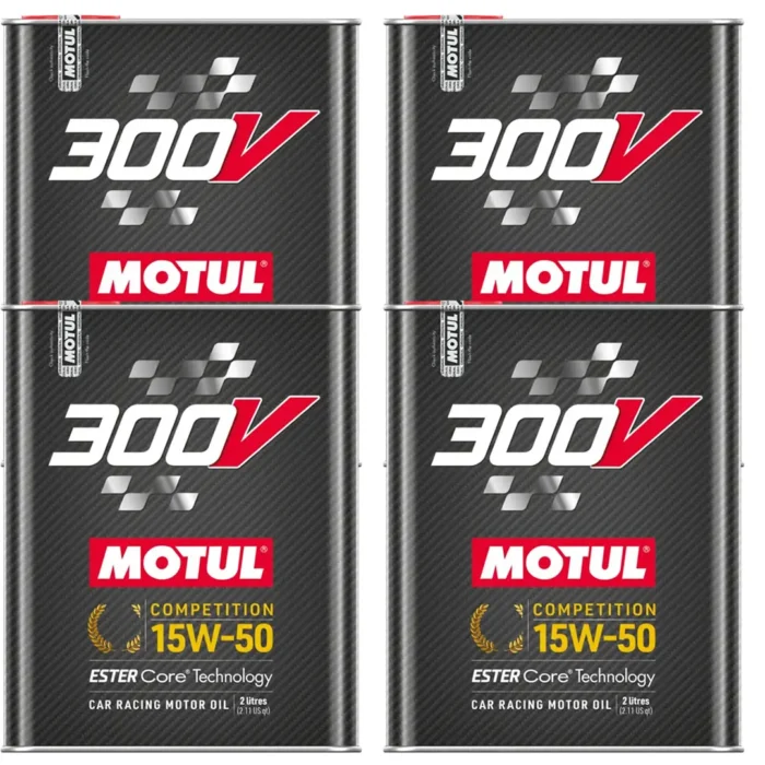Motul 300V Competition 15W50 2 Lt Tam Sentetik Motor Yağı (4 Adet) - Görsel 1
