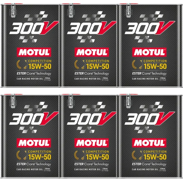 Motul 300V Competition 15W50 2 Lt Tam Sentetik Motor Yağı (6 Adet) - Görsel 1