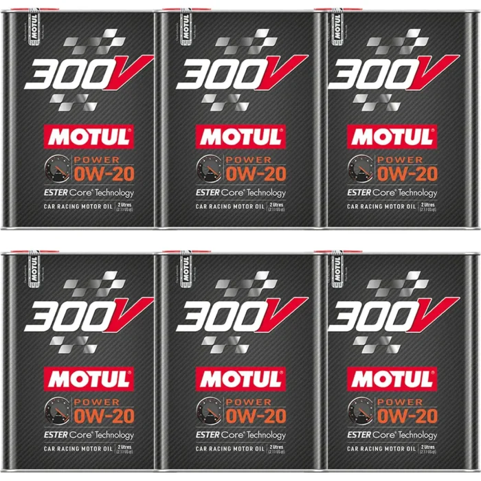 Motul 300V Power 0W20 2 Lt Tam Sentetik Motor Yağı (6 Adet) - Görsel 1