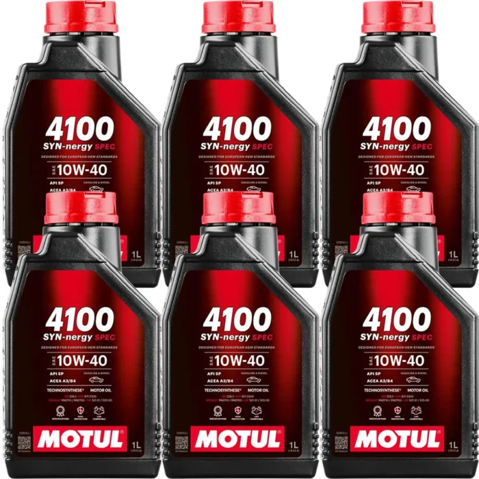motul-4100-syn-nergy-spec-10w40-1lt-6adet Motul 4100 SYN-nergy Spec 10W40 1 Lt Motor Yağı (6 Adet) - Görsel 1