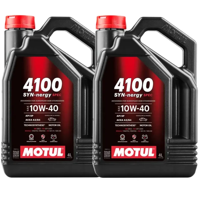 Motul 4100 SYN-nergy Spec 10W40 4 Lt Motor Yağı (2 Adet) - Görsel 1