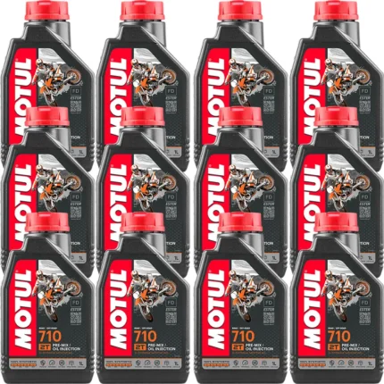 Motul 710 2T 1 Lt 2 Zamanlı Motosiklet Yağı (12 Adet)