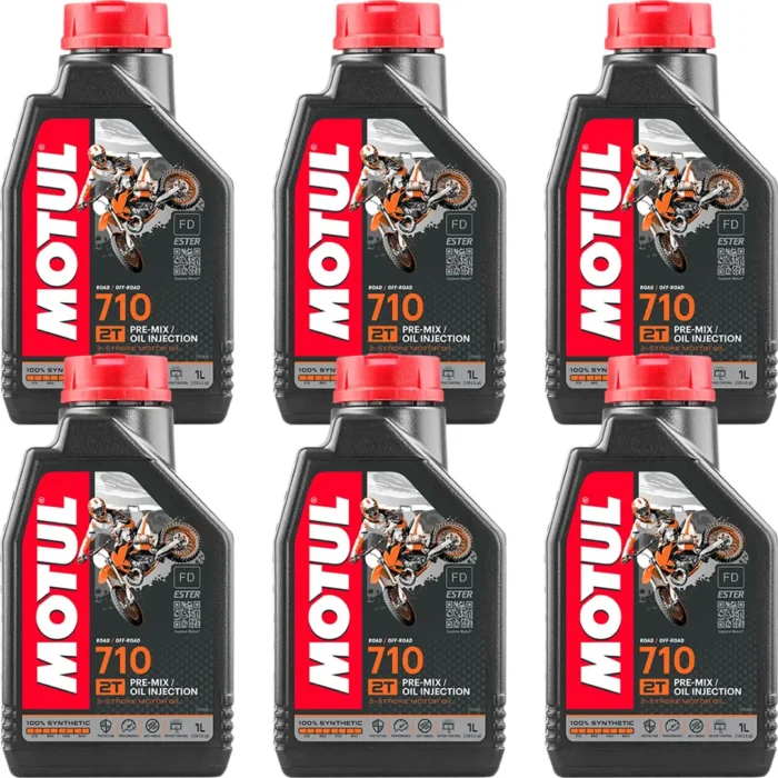 motul-710-2t-1lt-6adet Motul 710 2T 1 Lt 2 Zamanlı Motosiklet Yağı (6 Adet) - Görsel 1