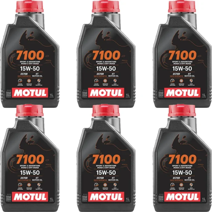 motul-7100-4t-15w50-1-lt-6adet Motul 7100 4T 15W50 1 Lt Motosiklet Yağı (6 Adet) - Görsel 1