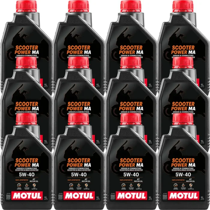 motul-scooter-power-5w40-ma-1-lt-12adet Motul Scooter Power 5W40 MA 4T 1 Lt Motosiklet Yağı (12 Adet) - Görsel 1