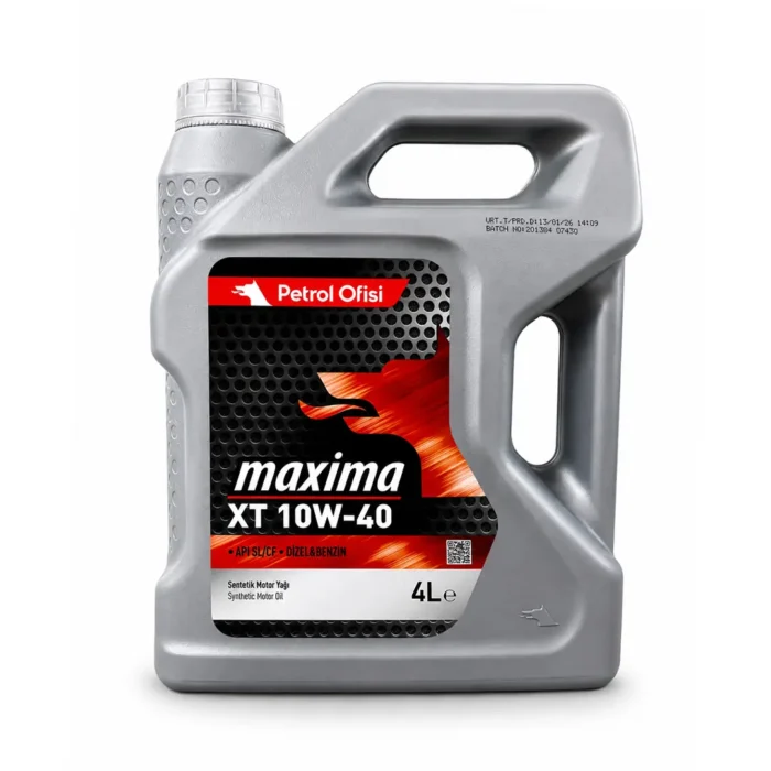 Petrol Ofisi Maxima XT 10W40 Sentetik Motor Yağı 4 Litre - Görsel 1