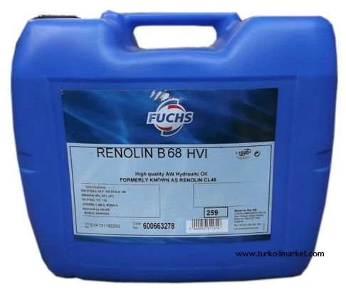 pr_01_4561 Fuchs Renolin B 68 HVI - 16 kg Hidrolik Yağı - Görsel 1