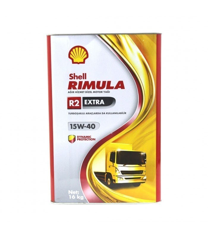 shell-r2-extra-15w40-16-kg-teneke Shell Rimula R2 Extra 15W-40 - 18 Litre Motor Yağı - Görsel 1
