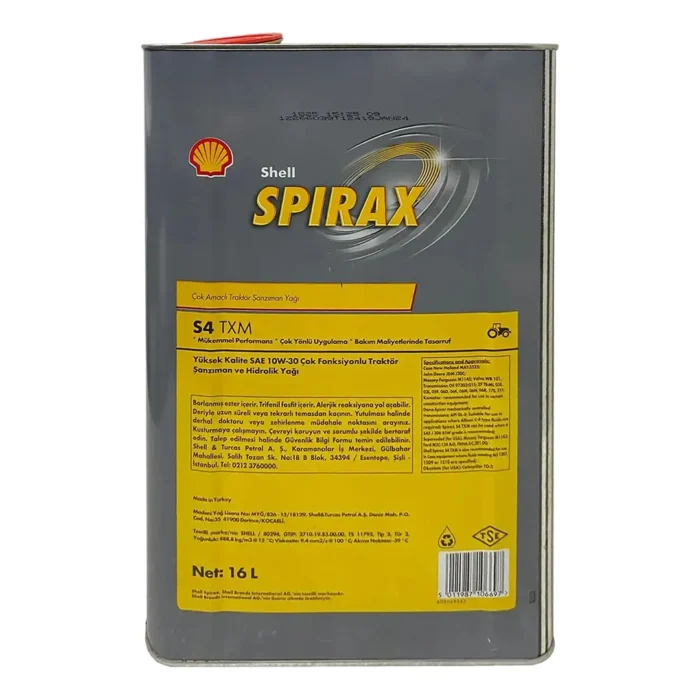 shell-spirax-s4-txm-16lt Shell Spirax S4 TXM 16 Lt Traktör Şanzıman Yağı - Görsel 1