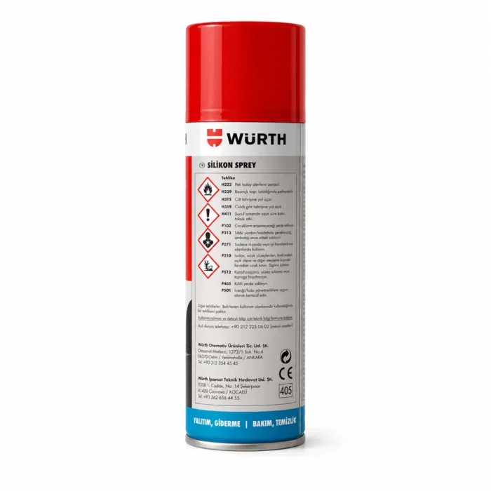 Würth Silikon Sprey 300 Ml Plastik ve Kauçuk Bakım Spreyi - Görsel 3